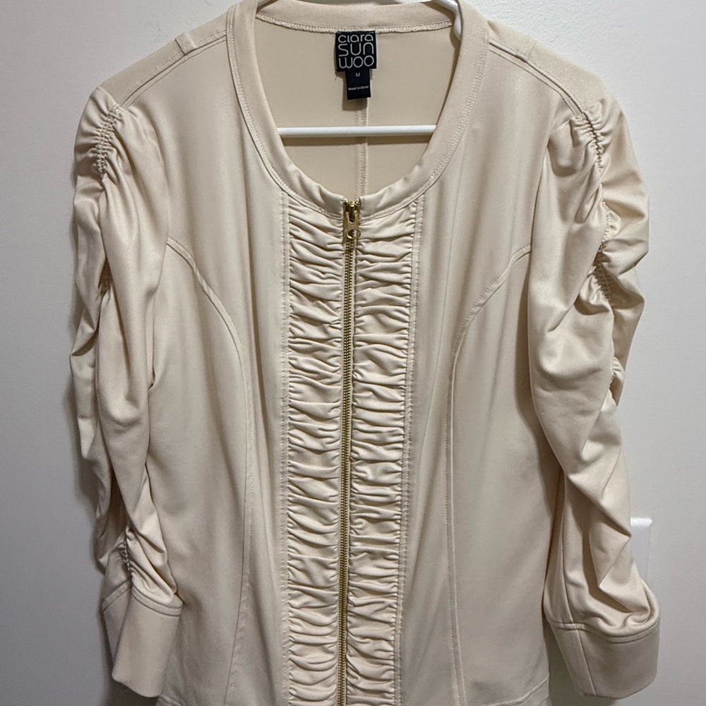 Clara Sun Woo Cream Blazer Elegant Suit Jacket